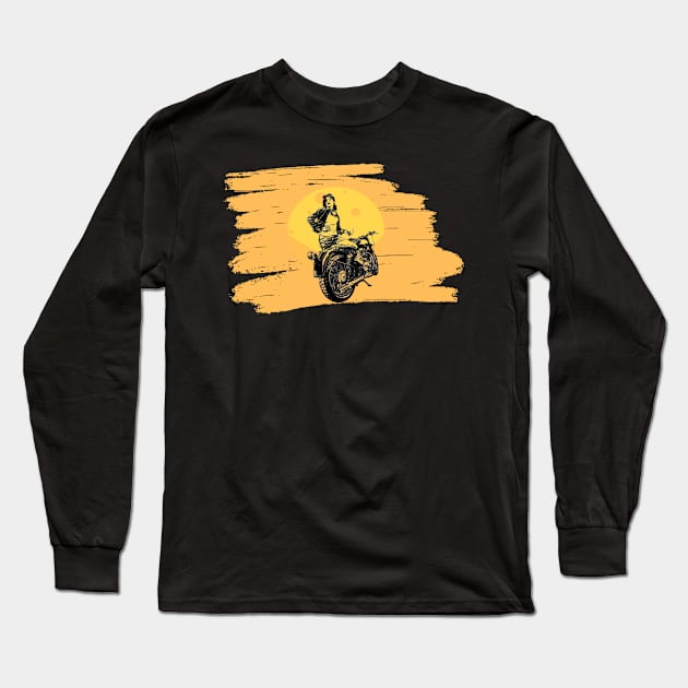 Chick rider Long Sleeve T-Shirt by TeeProDesigns